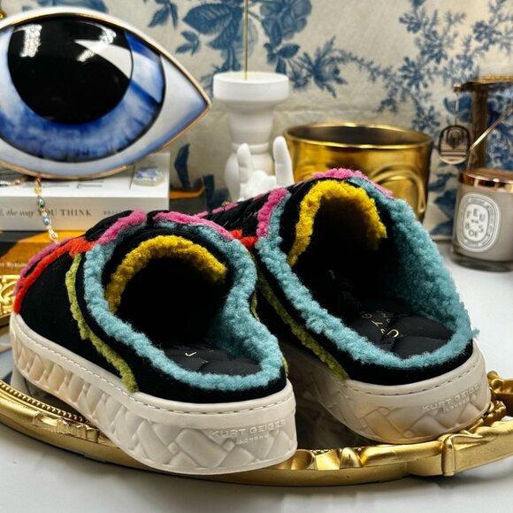 🆕 KURT GEIGER LONDON 🧿 NWOT Kensington Cupsole Mule Sneaker, Black Multi - 38 - Picture 8 of 13